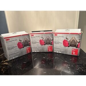 3M 65021HA1-DC Household Multi-Purpose Respirator Size Medium 2029/2030-Lot Of 3